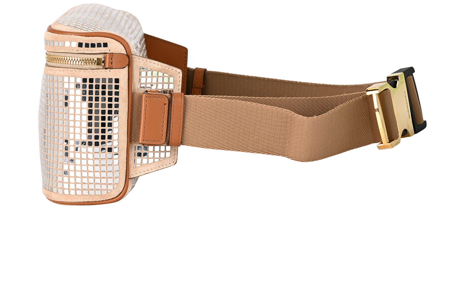 Belt Bag, &pound;295, Handbags, Beige/Silver, Suede, Bottom view